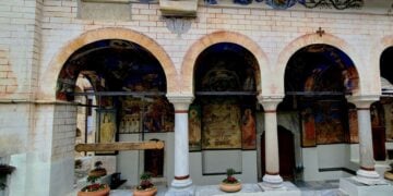 Άποψη της ιεράς μονής Τιμίου Προδρόμου (φωτ.: ΑΠΕ-ΜΠΕ)