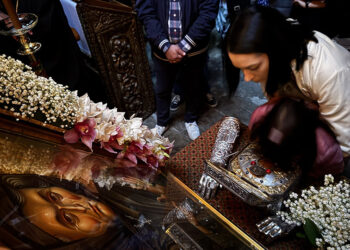 Στη Μονή Γενεθλίου Θεοτόκου Κλεισούρας όπου μόνασε η Οσία Σοφία (φωτ.: Flickr / Μητρόπολη Καστοριάς)