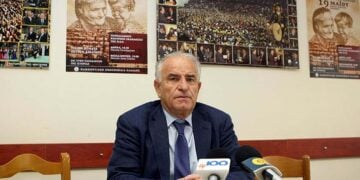 Κατά τη διάρκεια συνέντευξης Τύπου στη Θεσσαλονίκη, για την ημέρα μνήμης της Γενοκτονίας των Ποντίων, 17 Μαΐου 2012 (φωτ.: MOTIONTEAM / Φανή Τρυψάνη)