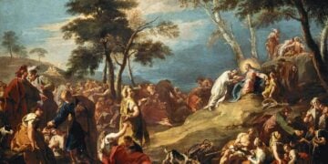 Τζαμπατίστα Πιτόνι, «Το θαύμα των άρτων και των ιχθύων», περ. 1725. Λάδι σε καμβά. National Gallery of Victoria, Μελβούρνη