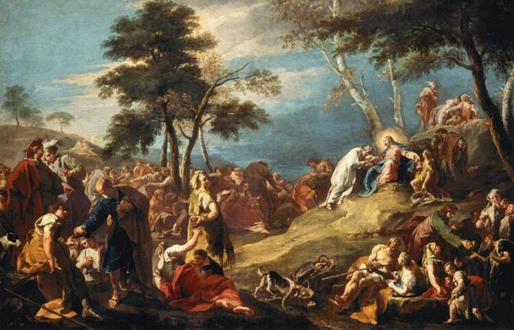 Τζαμπατίστα Πιτόνι, «Το θαύμα των άρτων και των ιχθύων», περ. 1725. Λάδι σε καμβά. National Gallery of Victoria, Μελβούρνη