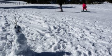 Χιόνια στο Ελατοχώρι Πιερίας (φωτ. αρχείου: EUROKINISSI)