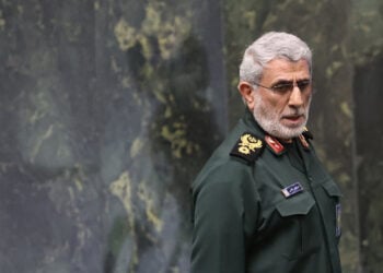 O επικεφαλής της Δύναμης Κουντς Ισμαήλ Καανί στο ιρανικό κοινοβούλιο για την ορκωμοσία του προέδρου Μασούντ Πεζεσκιάν, 30 Ιουλίου 2024 (φωτ.: EPA / Abedin Taherkenareh)