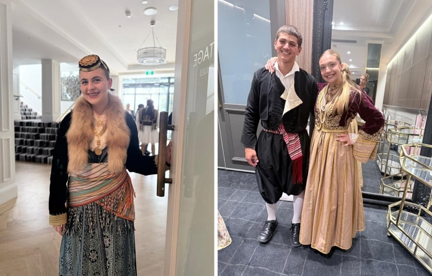 Νεαροί ομογενείς, με στολές του Πόντου και περιοχών της Ελλάδας σε παλιότερη προετοιμασία για παράσταση ελληνικών χορών στο Σίδνεϊ (φωτ.: facebook/Hellenic Lyceum Sydney)