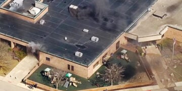 Πλάνο από τη live κάλυψη που κάνει το Fox News (πηγή: Χ)