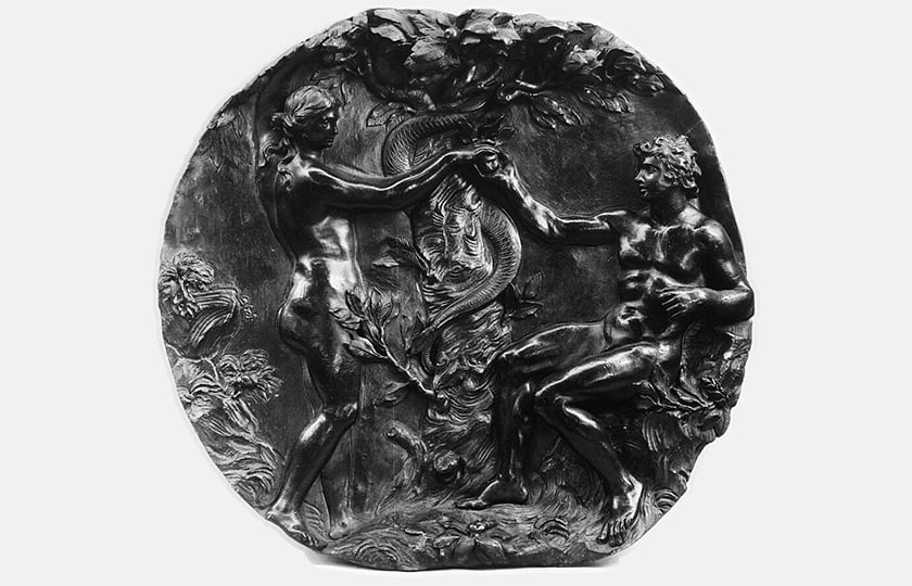 «Ο πειρασμός». Ανάγλυφο βασισμένο σε έργο του Ραφαήλ (πηγή: Metropolitan Museum of Art / commons.wikimedia.org)