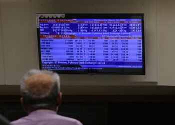 Χρηματιστής παρακολουθεί την πορεία των τιμών (φωτ.: EPA / Rehan Khan)