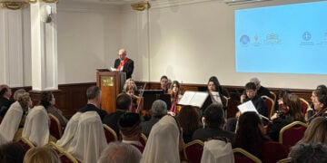 Στιγμιότυπο από το συμπόσιο για την Καππαδοκία στο Σισμανόγλειο Μέγαρο, Πέμπτη 5 Μαρτίου 2026 (φωτ.: Facebook / Giannis Demirtzoglou)