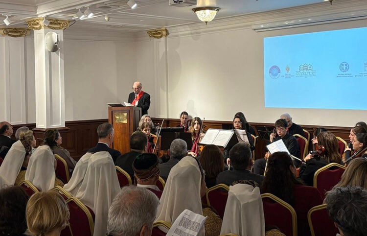 Στιγμιότυπο από το συμπόσιο για την Καππαδοκία στο Σισμανόγλειο Μέγαρο, Πέμπτη 5 Μαρτίου 2026 (φωτ.: Facebook / Giannis Demirtzoglou)