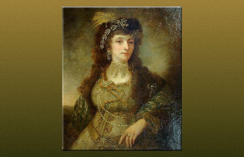 Πορτρέτο της Ελισάβετ Βακαρέσκου-Υψηλάντη από τον ζωγράφο των ευγενών, Μιχαήλ Τόπλερ (πηγή: wikipedia.org)