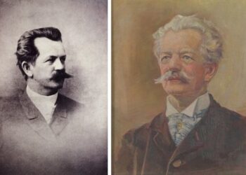 Ο Ερνστ Τσίλλερ σε νεαρή και ώριμη ηλικία (φωτ.: wikipedia/Νομισματικό Μουσείο)