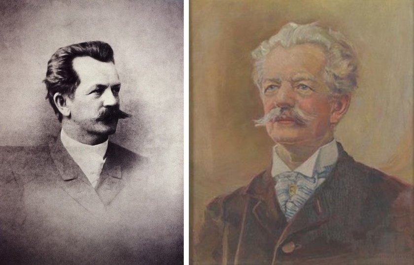 Ο Ερνστ Τσίλλερ σε νεαρή και ώριμη ηλικία (φωτ.: wikipedia/Νομισματικό Μουσείο)