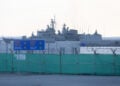 Η ελληνική φρεγάτα «Ψαρά» στο λιμάνι της Λεμεσού, 4 Μαρτίου 2026 (φωτ.: EPA / George Christoforou)