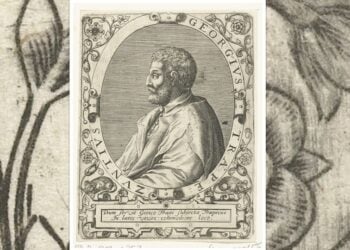 Χαρακτική προσωπογραφία του Γεωργίου Τραπεζούντιου περ. 1597–1600 (φωτ.: Wikimedia Commons, public domain/https://commons.wikimedia.org/wiki/File:Portret_van_Georg_Trapezuntius,_RP-P-1909-4357.jpg)