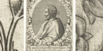 Χαρακτική προσωπογραφία του Γεωργίου Τραπεζούντιου περ. 1597–1600 (φωτ.: Wikimedia Commons, public domain/https://commons.wikimedia.org/wiki/File:Portret_van_Georg_Trapezuntius,_RP-P-1909-4357.jpg)