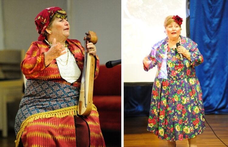 Η συγγραφέας Γιούλη Γεωργιάδου σε χαρακτηριστικά στιγμιότυπα (φωτ.: Παύλος Νικολαΐδης)