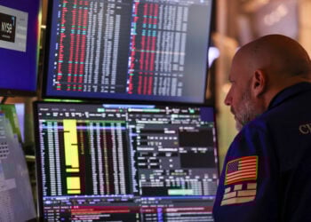 Εικόνα από το Χρηματιστήριο της Νέας Υόρκης (φωτ.: EPA / Sarah Yenesel)