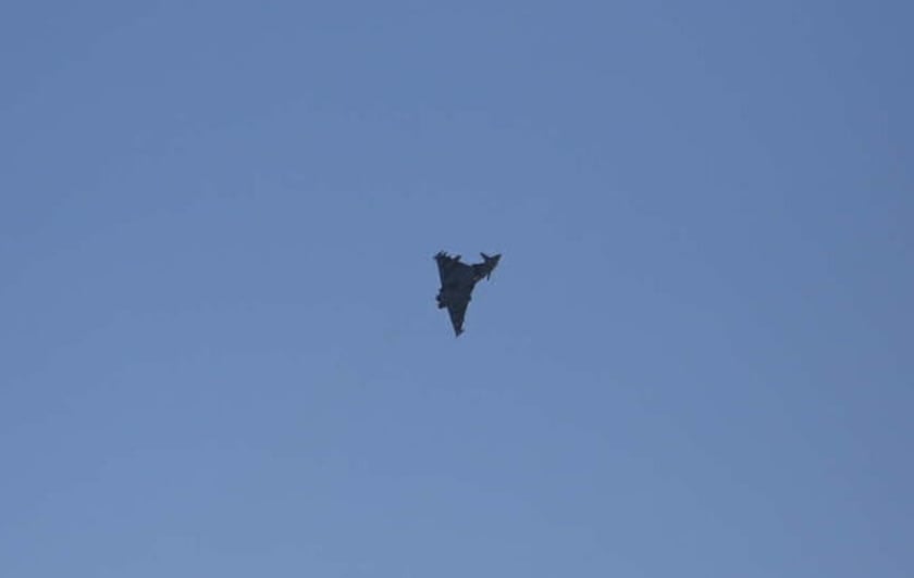 Βρετανικό μαχητικό αεροσκάφος μόλις έχει απογειωθεί από το Ακρωτήρι της Κύπρου (φωτ.: philenews.com)