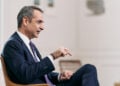 Συνέντευξη του Κυριάκου Μητσοτάκη,   Πέμπτη 12 Μαρτίου 2026 (φωτ.: Γραφείο Τύπου Πρωθυπουργού / Δημήτρης Παπαμήτσος)
