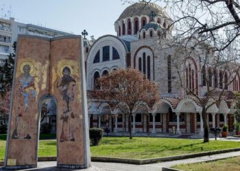 Ο ιερός ναός Κυρίλλου και Μεθοδίου στην παραλία της Θεσσαλονίκης (φωτ.: facebook/Ιερός Ναός Αγίων Κυρίλλου και Μεθοδίου)