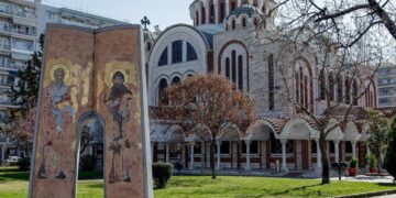 Ο ιερός ναός Κυρίλλου και Μεθοδίου στην παραλία της Θεσσαλονίκης (φωτ.: facebook/Ιερός Ναός Αγίων Κυρίλλου και Μεθοδίου)