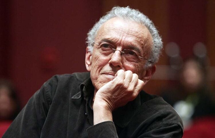 Ο Γιώργος Πανουσόπουλος σε εκδήλωση προς τιμήν του, στο 46ο Φεστιβάλ Θεσσαλονίκης. 20 Νοεμβρίου 2005 (φωτ.: EUROKINISSI / Βασίλης Βερβερίδης)