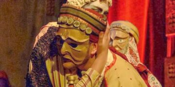 Στιγμιότυπο από τις πρόβες της παράστασης (φωτ.: Χριστίνα Τσαρδίκου)