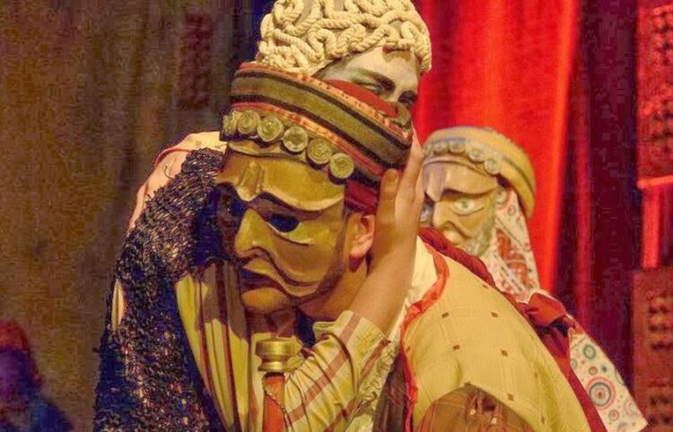 Στιγμιότυπο από τις πρόβες της παράστασης (φωτ.: Χριστίνα Τσαρδίκου)