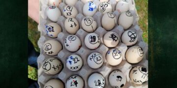 Αυγά έτοιμα για μάχη (φωτ.: facebook/Ποντιακός Πολιτιστικός Σύλλογος Μαυροβάτου «Το Καρς»)