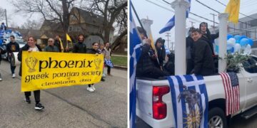 Χαρακτηριστικά στιγμιότυπα από την παρέλαση (φωτ.: facebook/Pan-Pontian Federation of U.S.A and Canada)