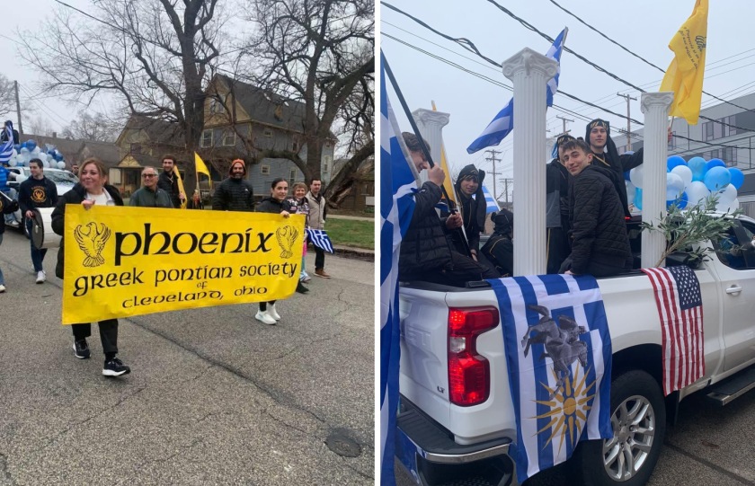 Χαρακτηριστικά στιγμιότυπα από την παρέλαση (φωτ.: facebook/Pan-Pontian Federation of U.S.A and Canada)