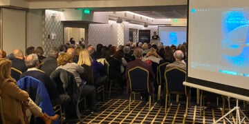 Στιγμιότυπο από την εκδήλωση για την παρουσίαση του βιβλίου (φωτ.: Λάμπρος Ζαχαρής)