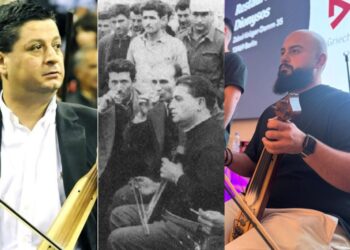 Αριστερά ο Γιάννης Σανίδης και δεξιά ο Χρήστος Παναγιωτίδης (φωτ.: facebook/Σύλλογος Ποντίων Βερολίνου / Verein der Griechen aus Pontos in Berlin e.V.)