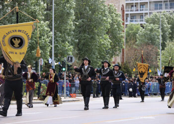 Από την περσινή παρέλαση στη Θεσσαλονίκη για την εθνική επέτειο της 25ης Μαρτίου (φωτ.: EUROKINISSI / Ραφαήλ Γεωργιάδης)
