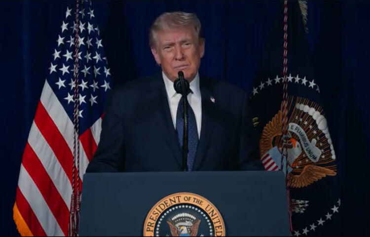 Στιγμιότυπο από το βίντεο «απολογισμού» του Ντ. Τραμπ (πηγή: x.com)