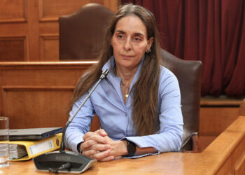 Η Π. Τυχεροπούλου στη συνεδρίαση της Εξεταστικής Επιτροπής για το σκάνδαλο του ΟΠΕΚΕΠΕ, τον Ολτώβριο του 2025 (φωτ.: EUROKINISSI / Γιάννης Παναγόπουλος)