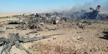 Φωτογραφία που δόθηκε στη δημοσιότητα από την επίσημη ιστοσελίδα των Φρουρών της Επανάστασης του Ιράν (Sepah News) στις 05 Απριλίου 2026. Φέρεται να δείχνει τα συντρίμμια και τα υπολείμματα ενός καταρριφθέντος αμερικανικού αεροσκάφους στο κεντρικό Ιράν (φωτ.: EPA/SEPAH NEWS HANDOUT)