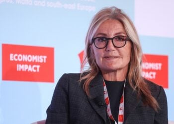 Η Μαρέβα Γκραμπόφσκι - Μητσοτάκη στην 8η Σύνοδο Αειφορίας για τη ΝΑ Ευρώπη και τη Μεσόγειο του Economist (φωτ. αρχείου: ΑΠΕ-ΜΠΕ/ ECONOMIST IMPACT/ΒΑΣΙΛΗΣ ΡΕΜΠΑΠΗΣ)