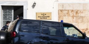 Το Ναυτοδικείο Πειραιά όπου απολογήθηκε ο 20χρονος για τη δολοφονία του 27χρονου στον Άγιο Δημήτριο (φωτ.: Δανάη Δαυλοπούλου/EUROKINISSI)