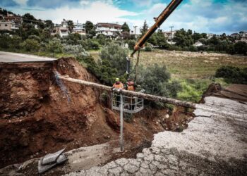 Καταστροφές στην περιοχή της Ραφήνας από την κακοκαιρία Erminio (φωτ.: Δανάη Δαυλοπούλου/EUROKINISSI)