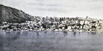 Άποψη της Τραπεζούντας το 1887. Η Μούντα ήταν σιμοχώρι της (πηγή: Henry Binder, Au Kurdistan, en Mésopotamie et en Perse, Paris, 1887/ houshamadyan.org)