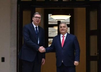 Ο πρόεδρος της Σερβίας Αλεξάνταρ Βούτσιτς και ο πρωθυπουργός της Ουγγαρίας Βίκτορ Όρμπαν (πηγή: FoNet/Instagram predsednika Srbije)