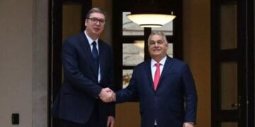 Ο πρόεδρος της Σερβίας Αλεξάνταρ Βούτσιτς και ο πρωθυπουργός της Ουγγαρίας Βίκτορ Όρμπαν (πηγή: FoNet/Instagram predsednika Srbije)