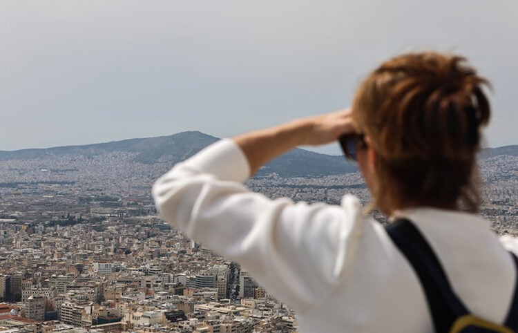Αυξημένη συγκέντρωση αφρικανικής σκόνης στην ατμόσφαιρα της Αθήνας, Τετάρτη 15 Απριλίου 2026 (φωτ.: EUROKINISSI / Γιάννης Παναγόπουλος)