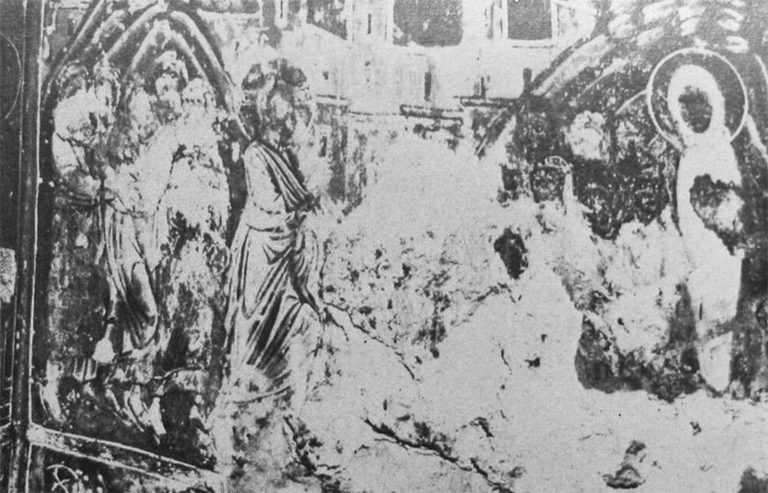 Η Ανάσταση του Λαζάρου σε αγιογραφία στη Μονή της Αγίας Σοφίας στην Τραπεζούντα. Από ανέκδοτη συλλογή του G. Millet, σε άρθρο του μητροπολίτη Τραπεζούντος Χρύσανθου στο «Αρχείον Πόντου» το 1936