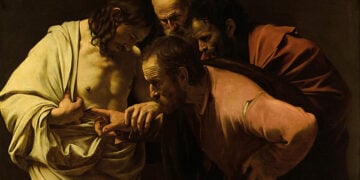 Η ψηλάφηση του άπιστου Θωμά διά χειρός Caravaggio (πηγή: commons.wikimedia.org)