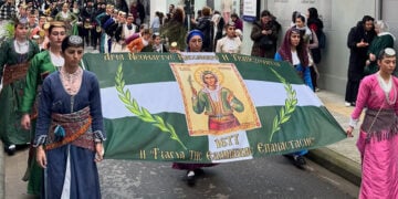 Στον Ασπρόπυργο την Κυριακή των Βαΐων 5 Απριλίου 2026. Λιτανεία και για να τιμηθεί η Έξοδος του Μεσολογγίου (φωτ.: Facebook / Σύλλογος Ποντίων Ασπροπύργου «Οι Ακρίτες Του Πόντου»)