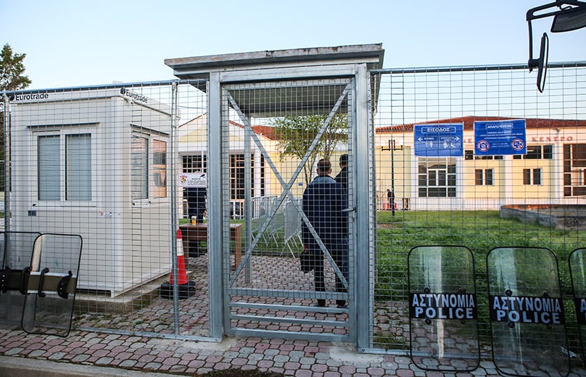 Αστυνομικά μέτρα στο ΓΑΙΟΠΟΛΙΣ της Λάρισας όπου συνεδριάζει το 
Τριμελές Εφετείο Κακουργημάτων, για την υπόθεση των Τεμπών. Μ. Δευτέρα 6 Απριλίου 2026 (φωτ.: EUROKINISSI / Λεωνίδας Τζέκας)