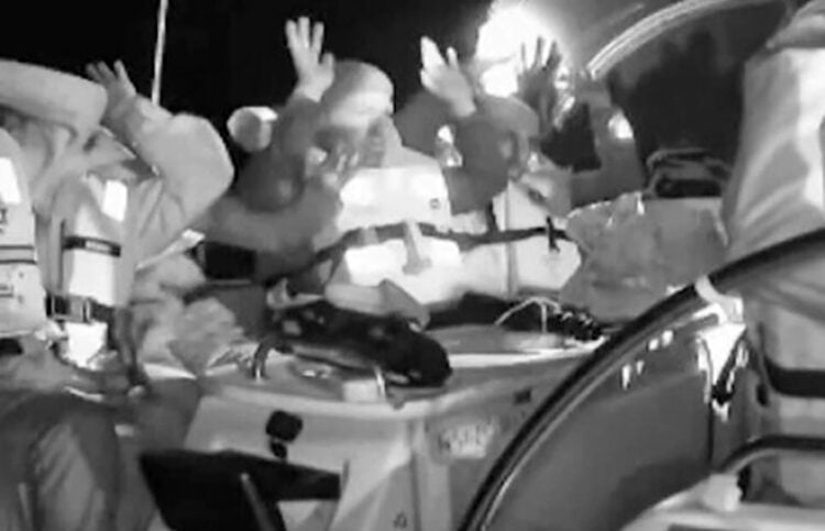 Καρέ από βίντεο που έδωσε στη δημοσιότητα η οργάνωση Global Sumud Flotilla (πηγή: Χ)