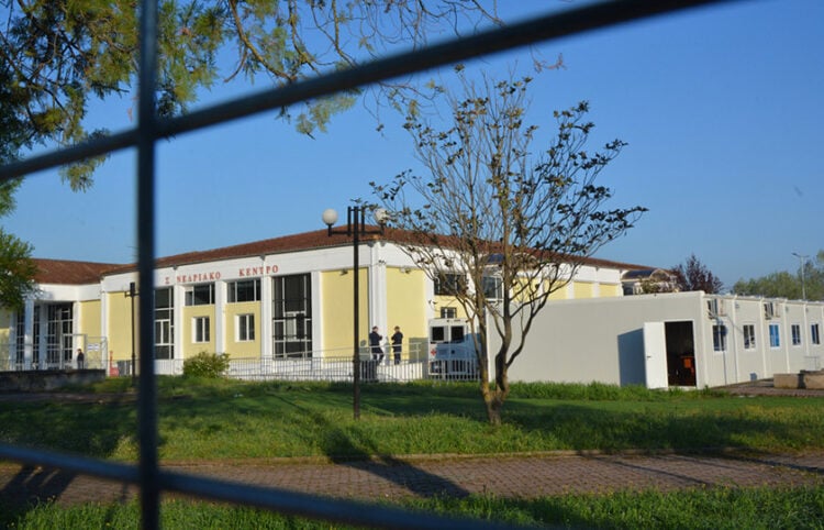 Το Γαιόπολις όπου στεγάζεται το Τριμελές Εφετείο Κακουργημάτων για τη δίκη των Τεμπών (φωτ.: ΑΠΕ-ΜΠΕ / Απόστολος Ντόμαλης)